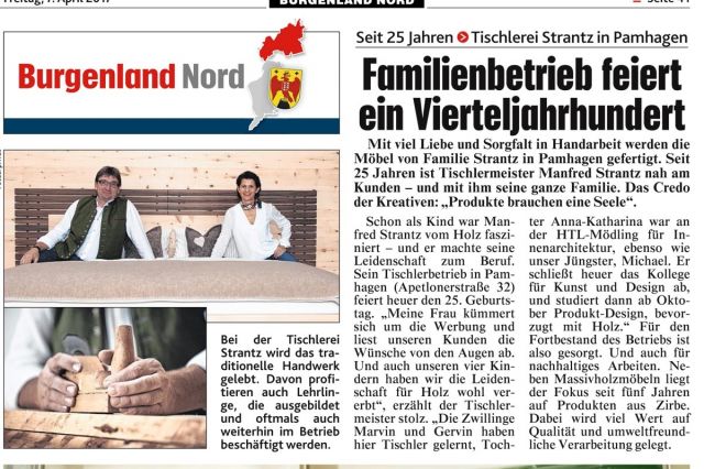 Presseartikel: Kronenzeitung am 7. April 2017 © Kronenzeitung